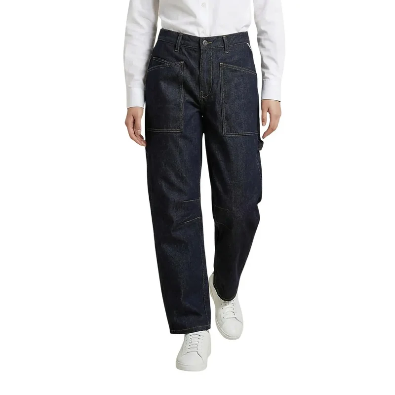 Jean en denim bleu pour femme Replay, coupe droite, en coton