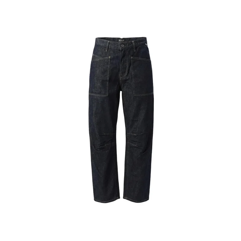 Jean en denim bleu pour femme Replay, coupe droite, en coton