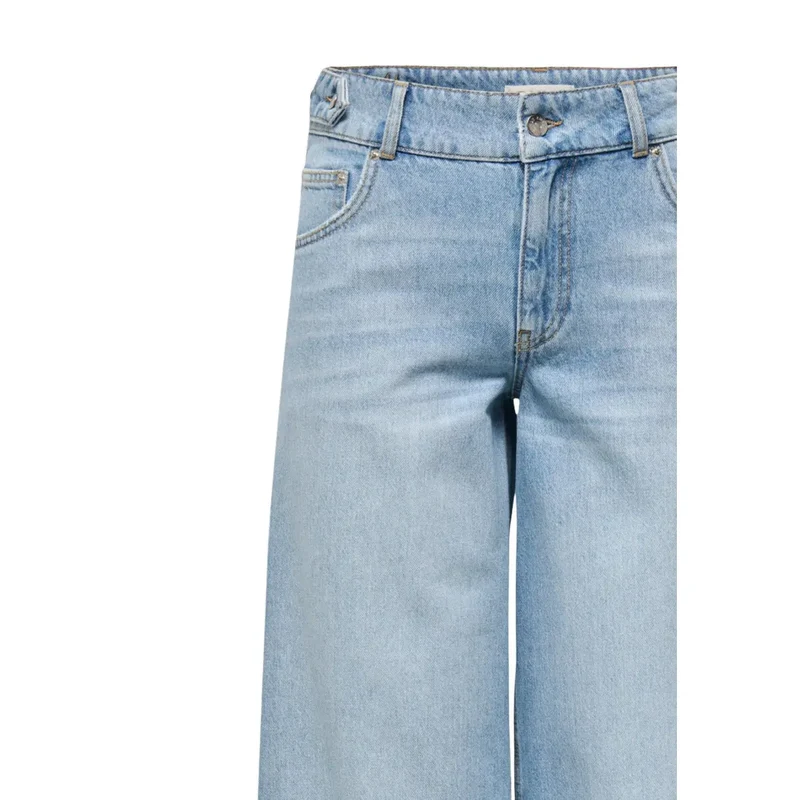 Only Jean large en coton bleu clair pour femme
