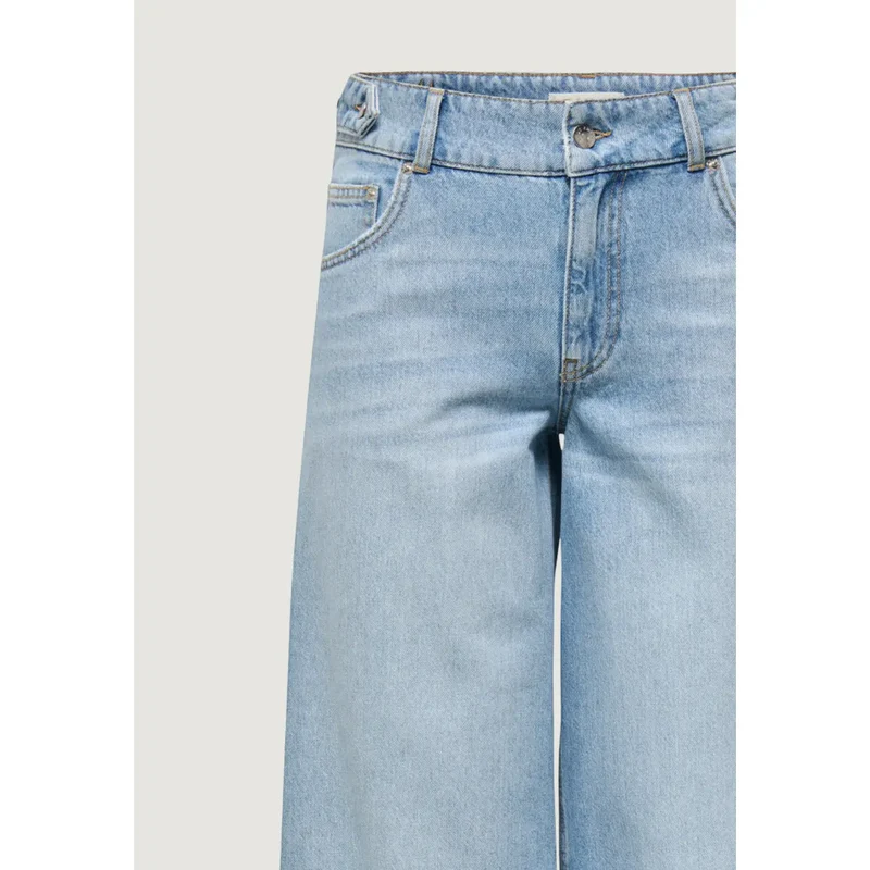 Only Jean large en coton bleu clair pour femme