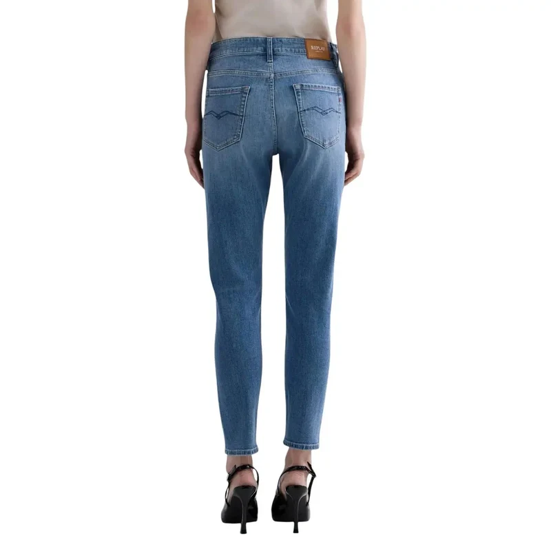 Jean slim en coton bleu pour femme Replay