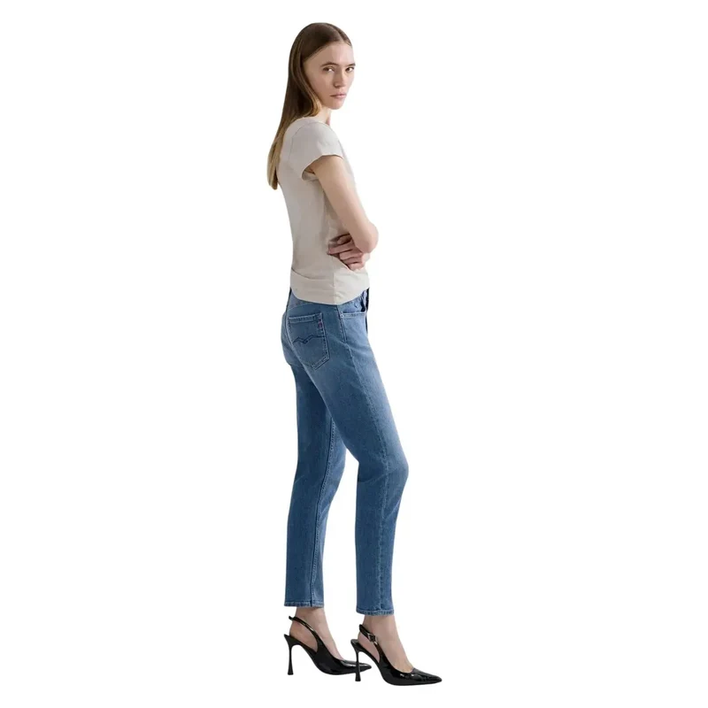 Jean slim en coton bleu pour femme Replay