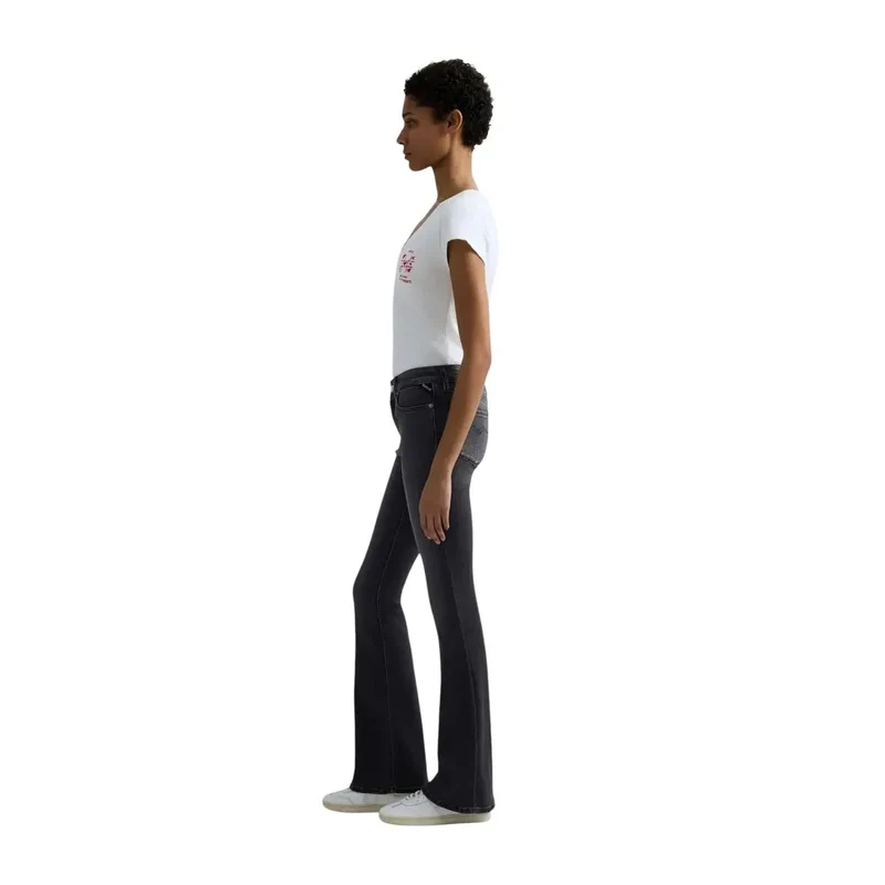 Jean en denim noir pour femme Replay, poche zippée, printemps TN