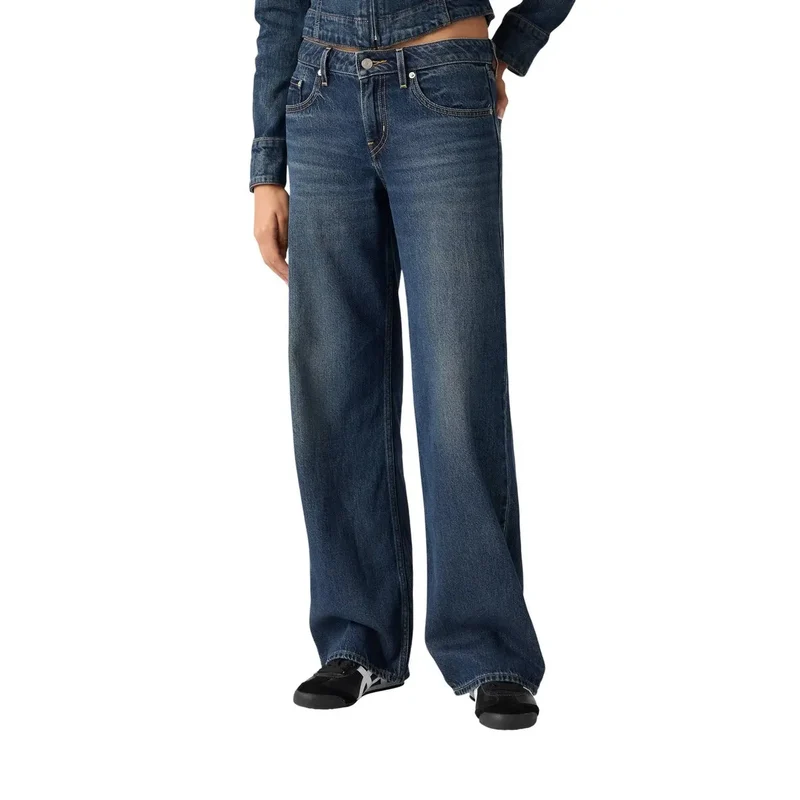 Jean Levis pour femme en denim bleu coton lyocell