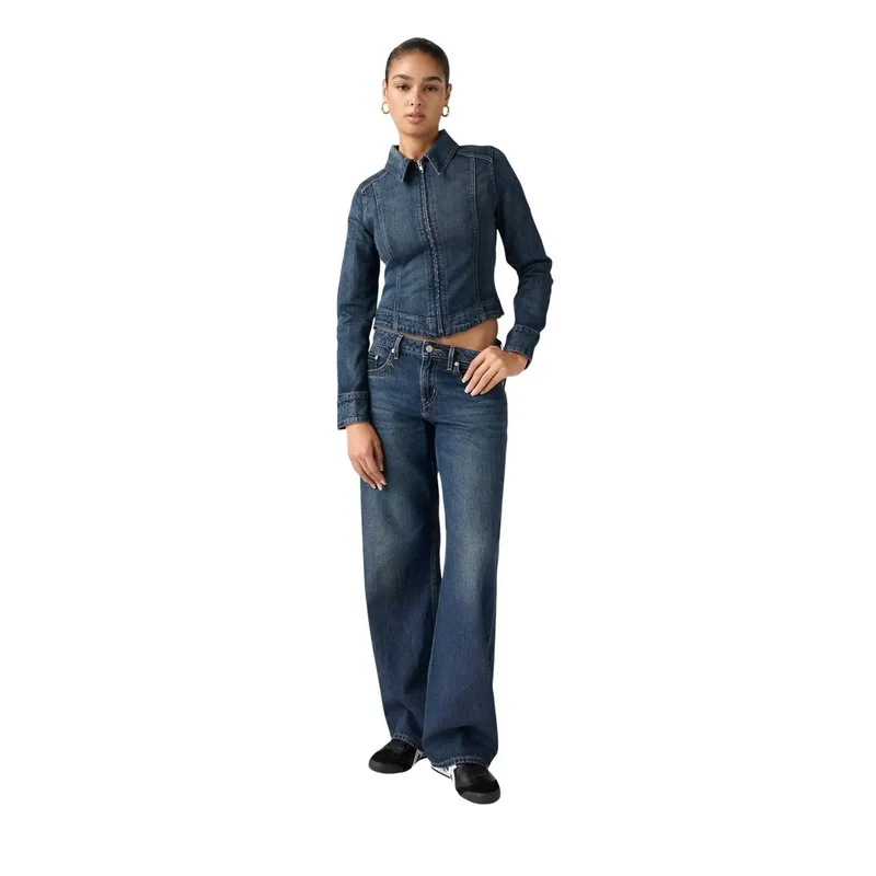 Jean Levis pour femme en denim bleu coton lyocell