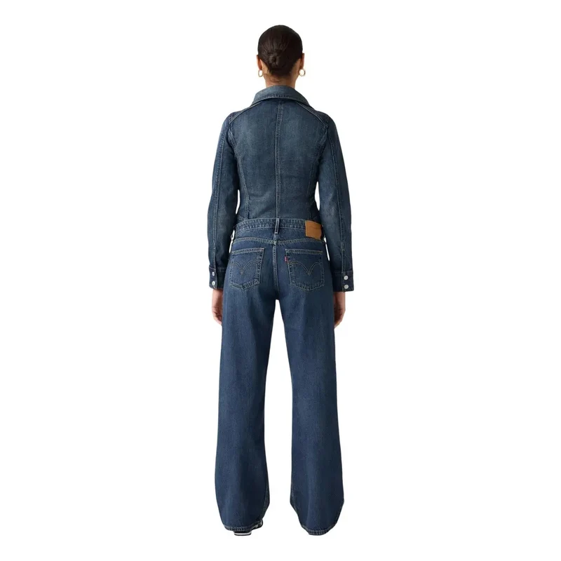 Jean Levis pour femme en denim bleu coton lyocell