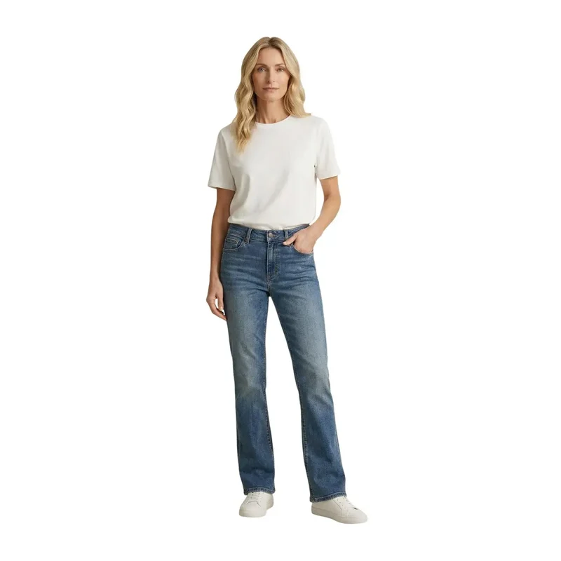 Jean Levi's pour femme, bleu denim usé, mélange de coton
