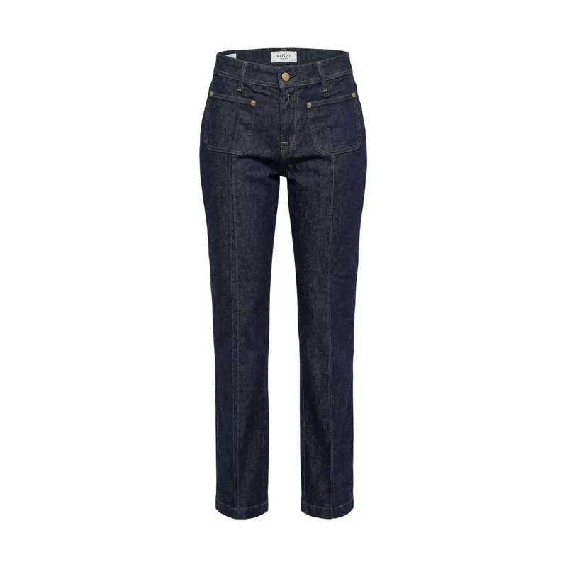 Jean en denim bleu pour femme Replay avec poches avant