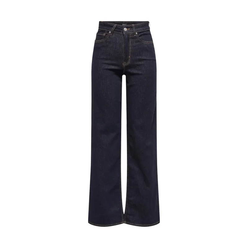 Only Jean en denim de coton bleu pour femme, mélange biologique