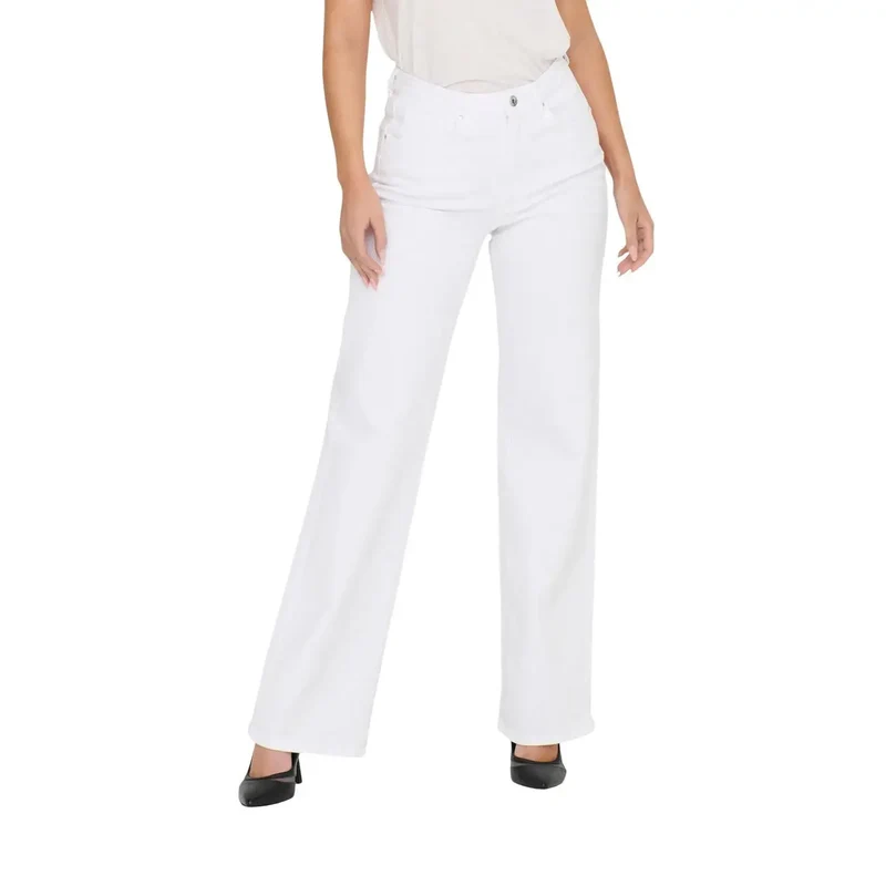 Only Jean blanc en coton stretch pour femme