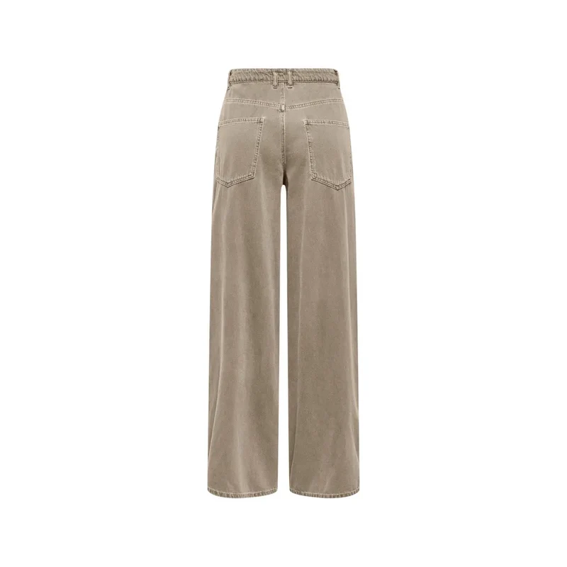 Only Jean en coton beige pour femme, printemps-été