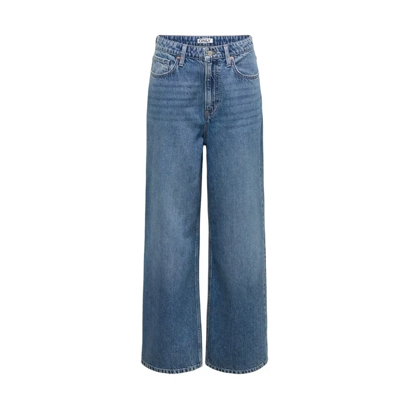 Only Jean bleu clair en coton mélangé pour femme