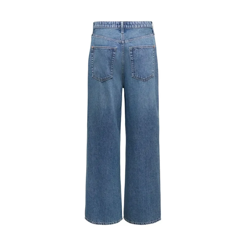 Only Jean bleu clair en coton mélangé pour femme