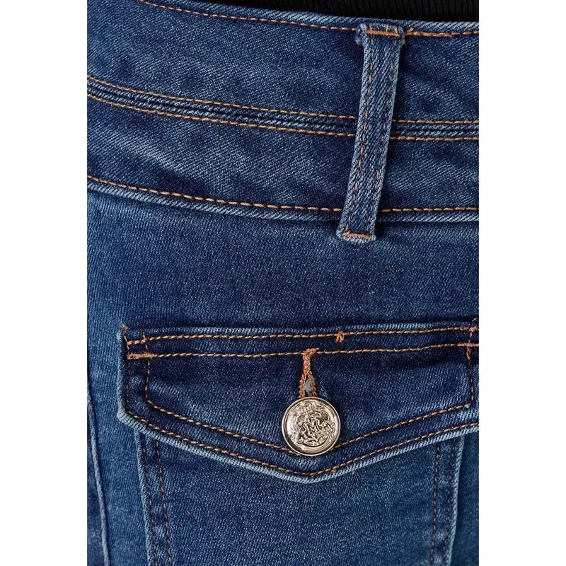 Morgan De Toi Jean bleu en coton mélangé pour femme