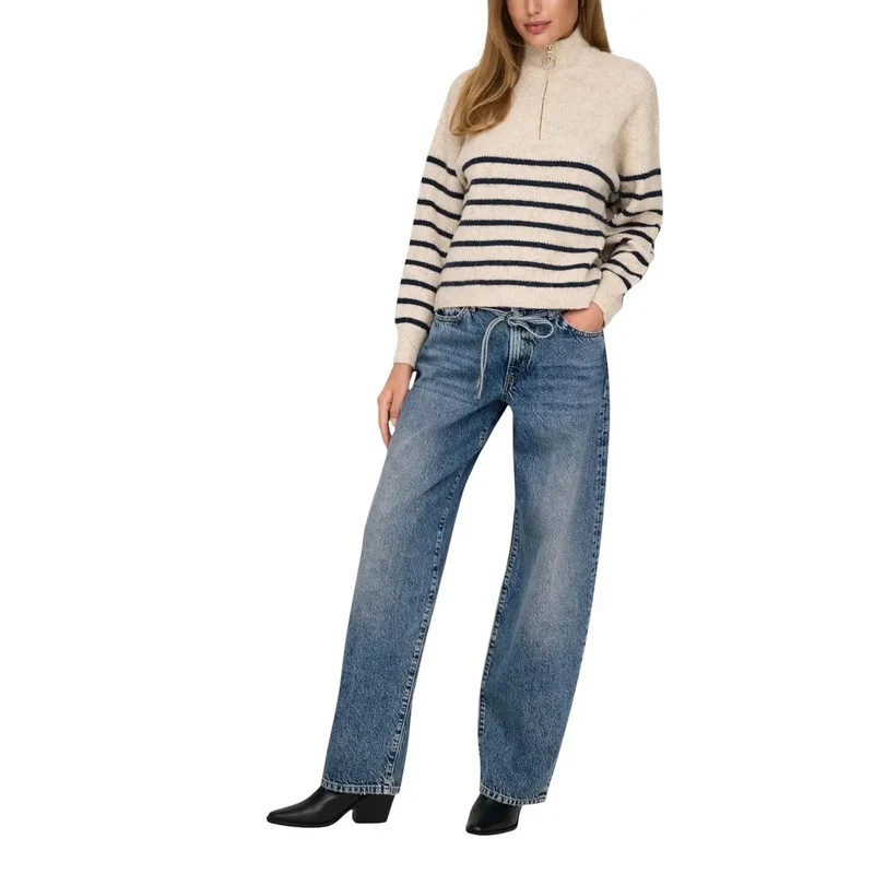 Only Jean en coton bleu clair pour femme