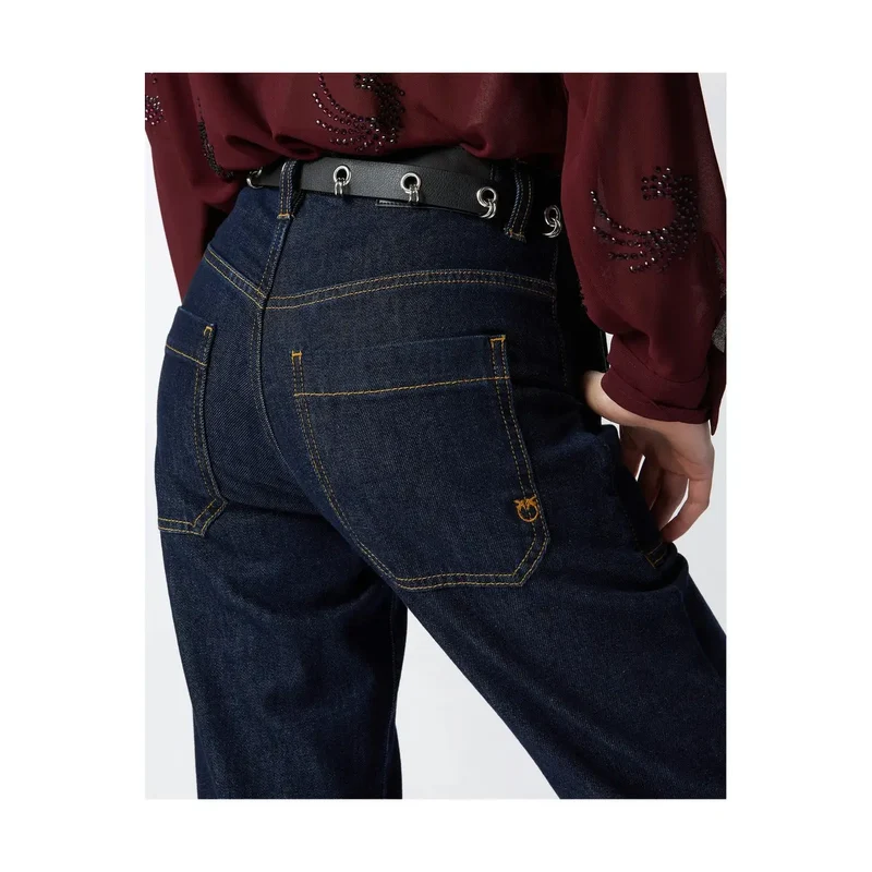 Pinko Jean bleu en coton stretch pour femme