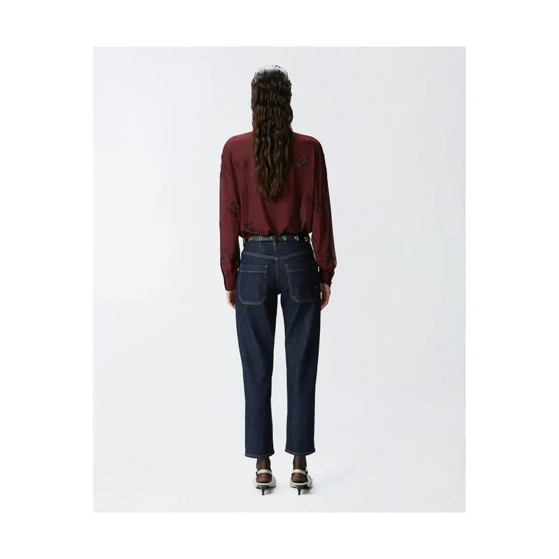 Pinko Jean bleu en coton stretch pour femme
