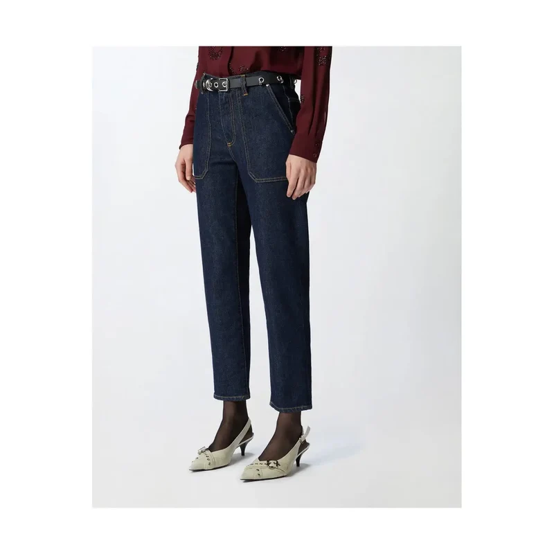Pinko Jean bleu en coton stretch pour femme