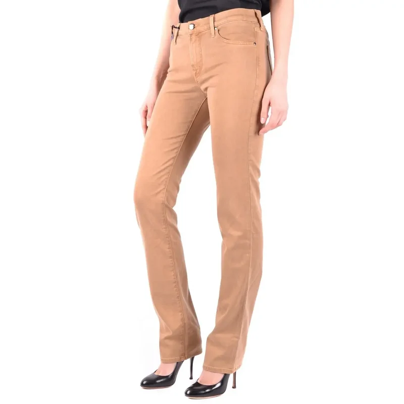 Jacob Cohen Jean beige en mélange de coton pour femme
