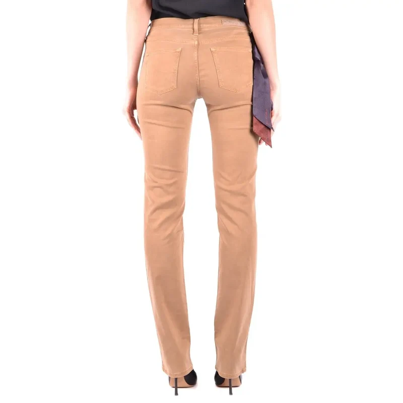 Jacob Cohen Jean beige en mélange de coton pour femme