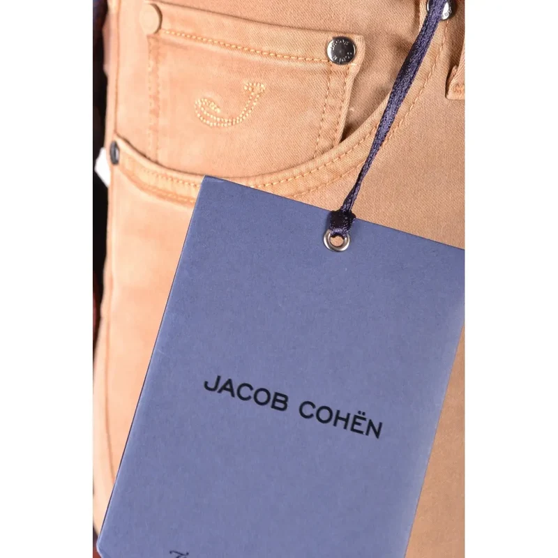 Jacob Cohen Jean beige en mélange de coton pour femme