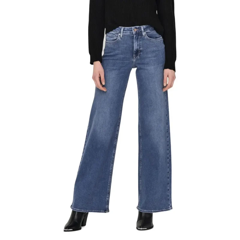 Only Jean bleu en denim pour femme, coton stretch