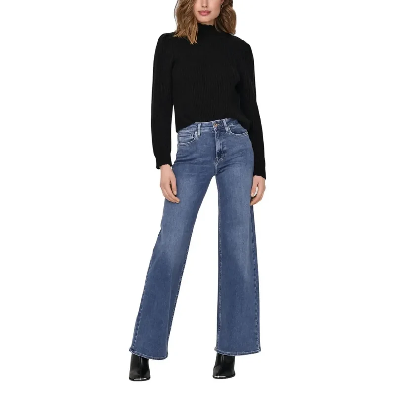 Only Jean bleu en denim pour femme, coton stretch