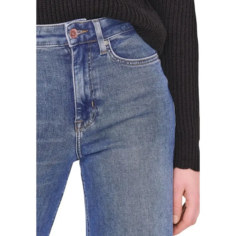Only Jean bleu en denim pour femme, coton stretch