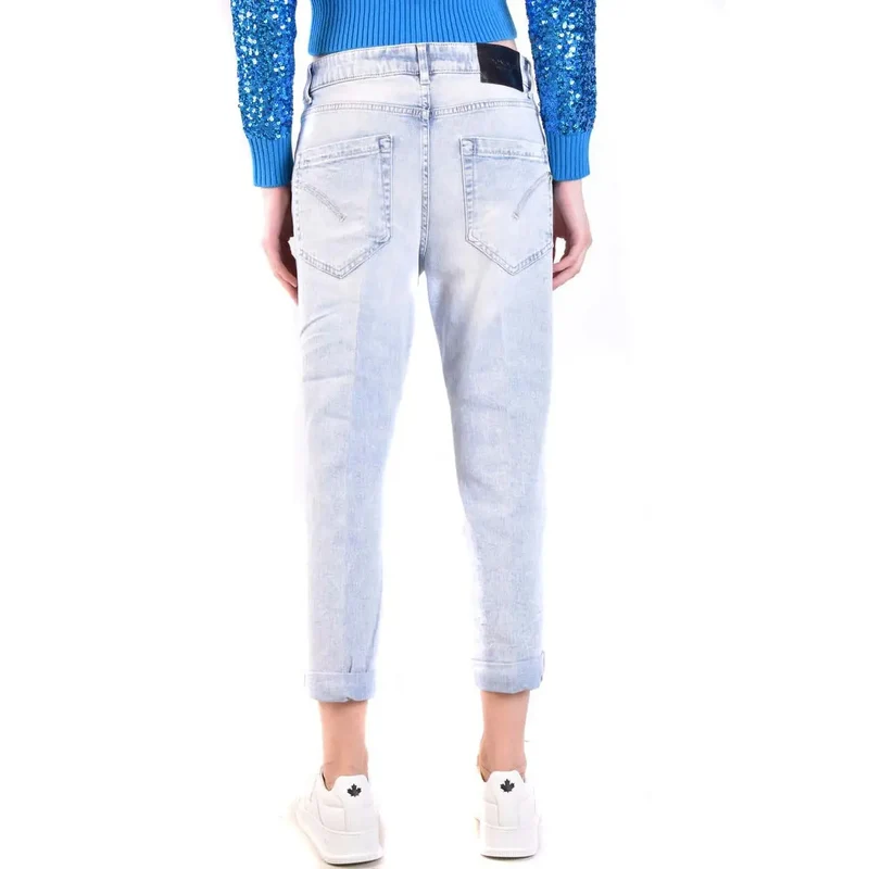 Dondup Jean en denim de coton bleu clair pour femme, effet usé