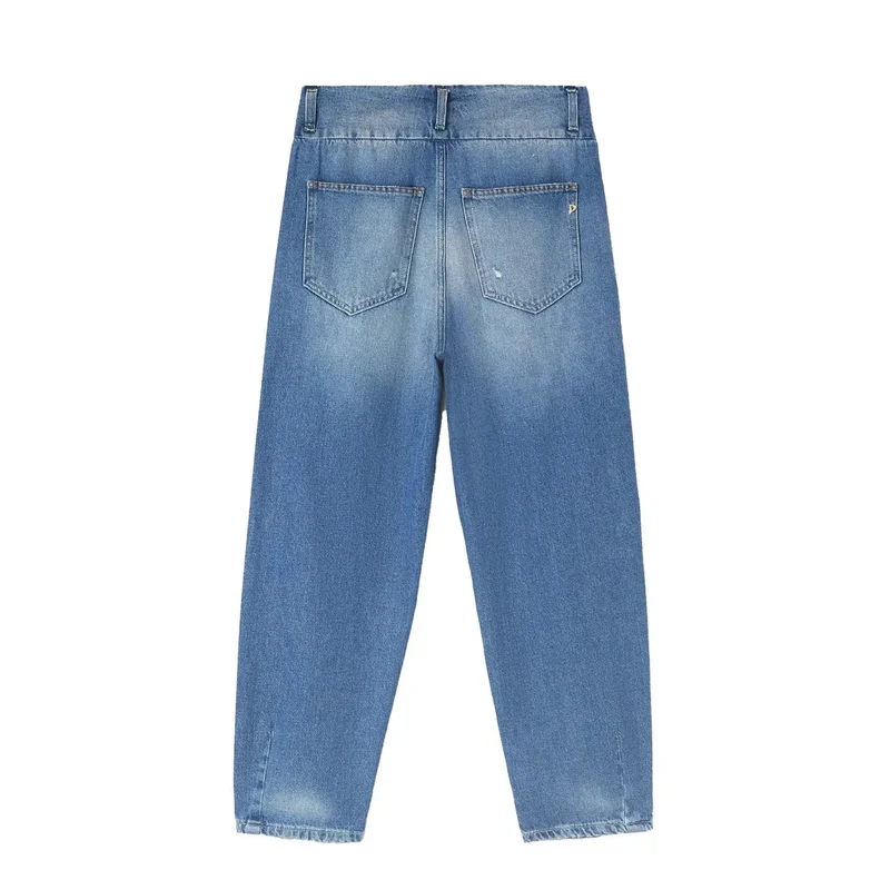 Dondup Jean en coton déchiré bleu pour femme