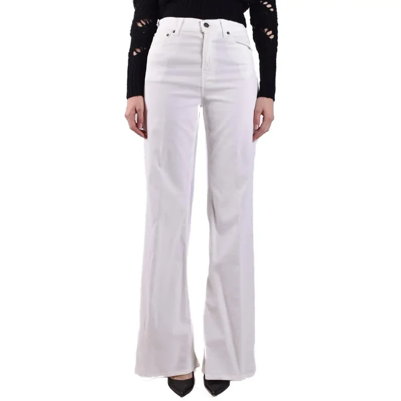 Dondup Jeans blancs en coton mélangé pour femmes