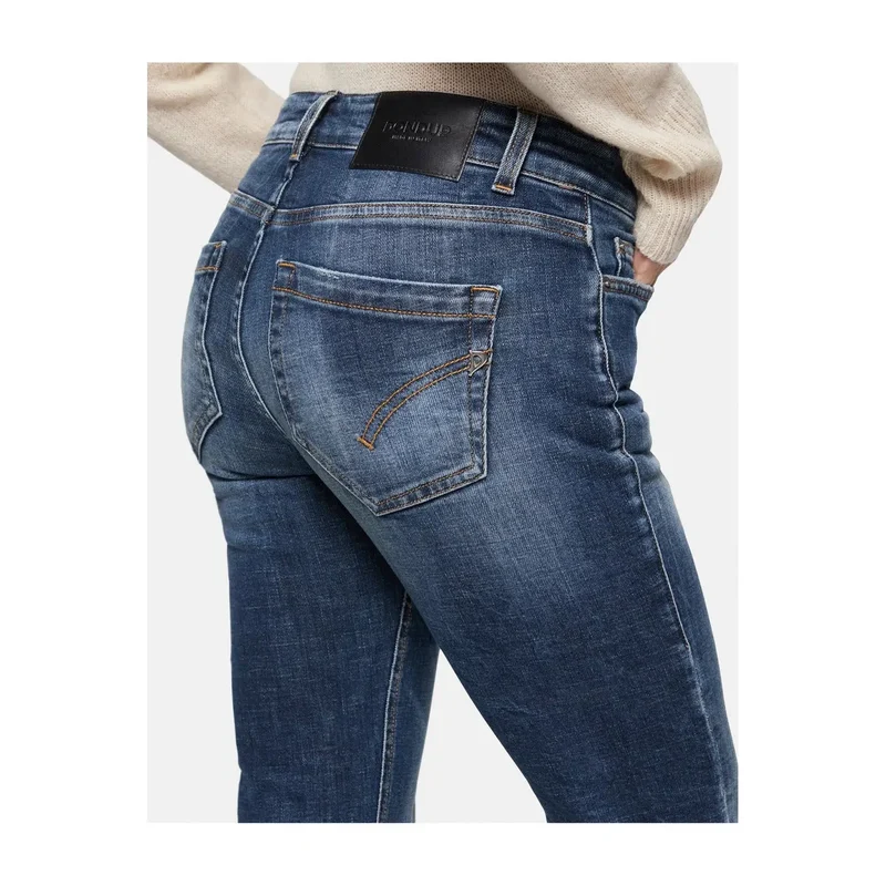 Dondup Jean déchiré en coton bleu pour femme
