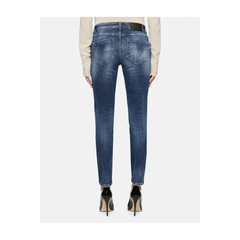 Dondup Jean déchiré en coton bleu pour femme