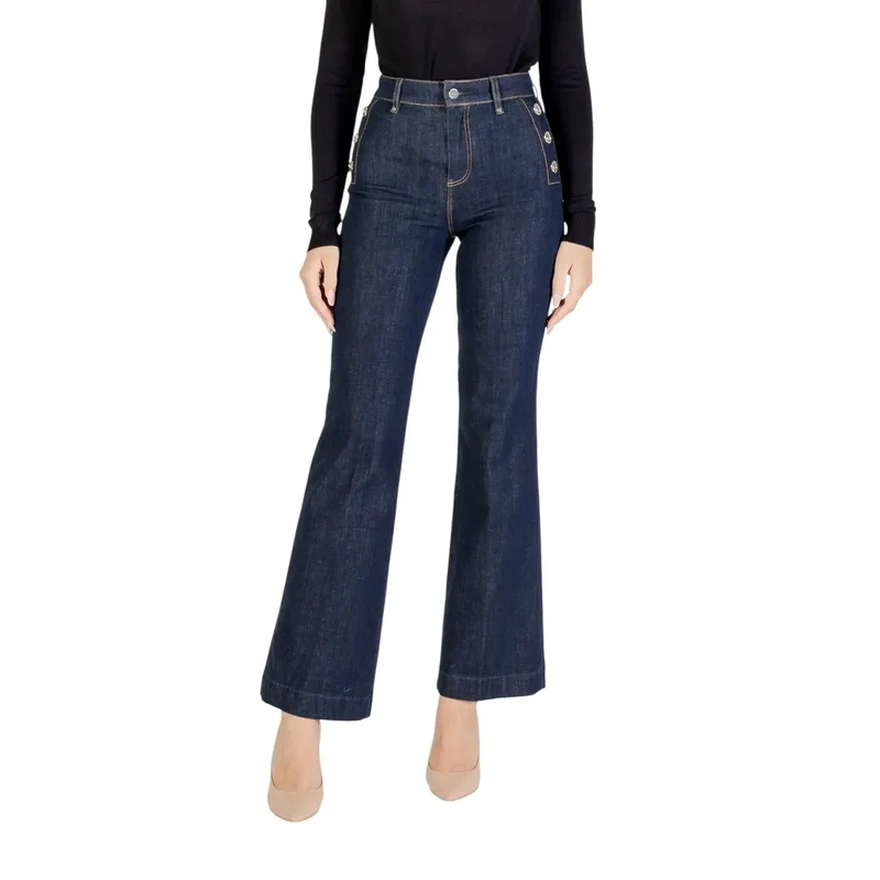 Guess Jean slim en coton bleu pour femme