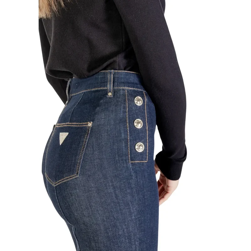 Guess Jean slim en coton bleu pour femme