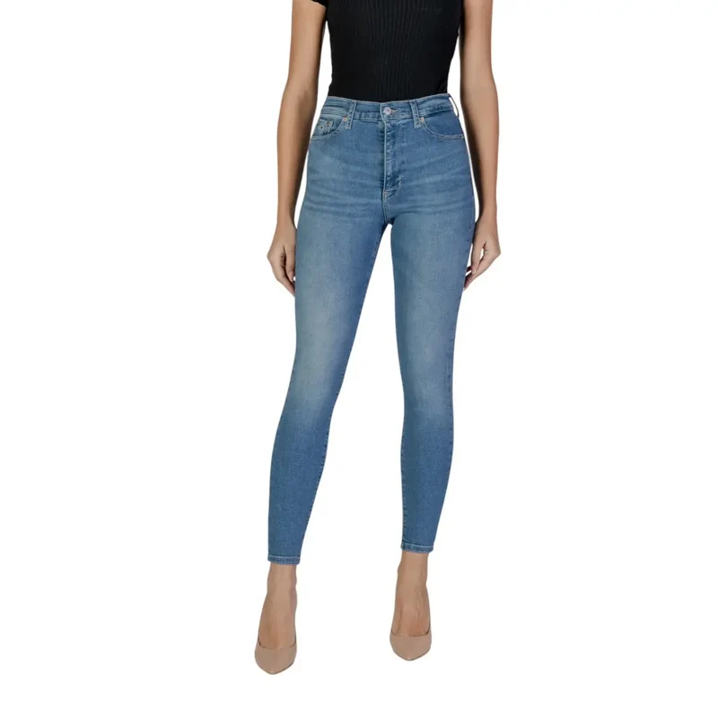 Tommy Hilfiger Jean en denim bleu clair pour femme, en coton