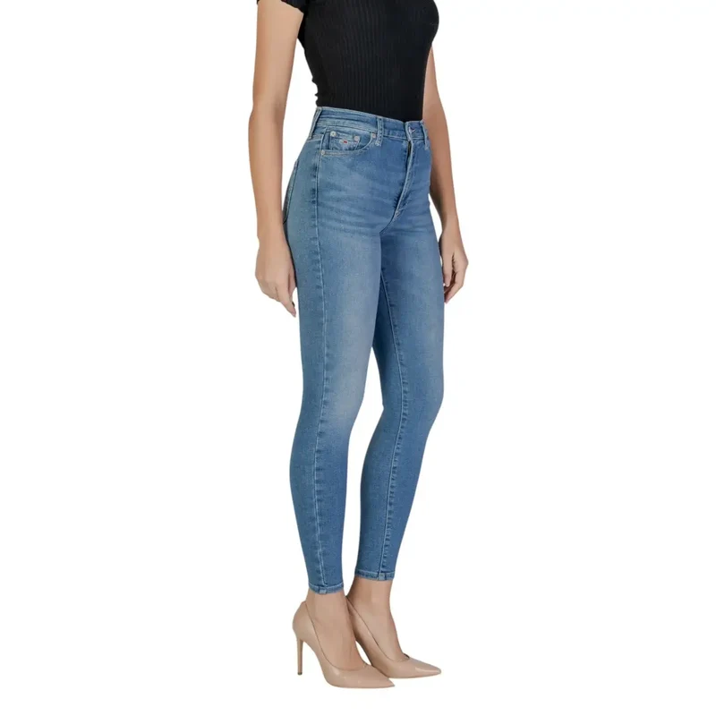 Tommy Hilfiger Jean en denim bleu clair pour femme, en coton