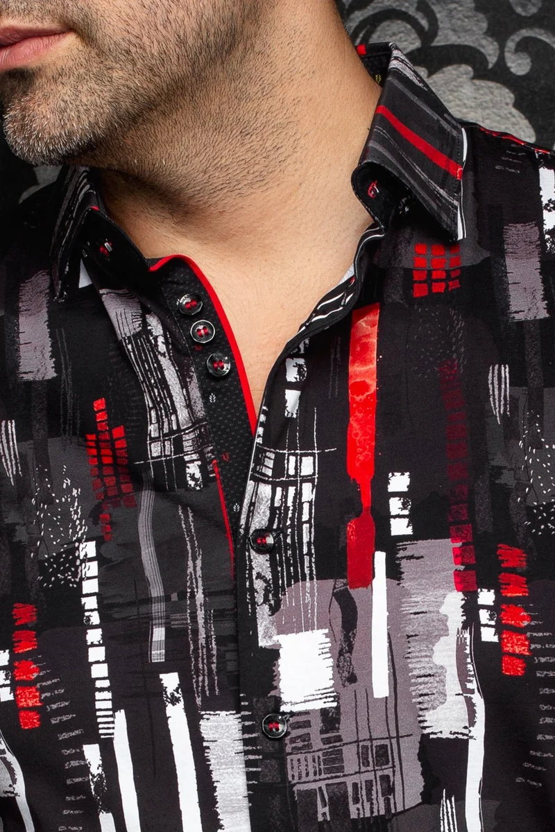 CHEMISE | BEAUMONT, Black Red