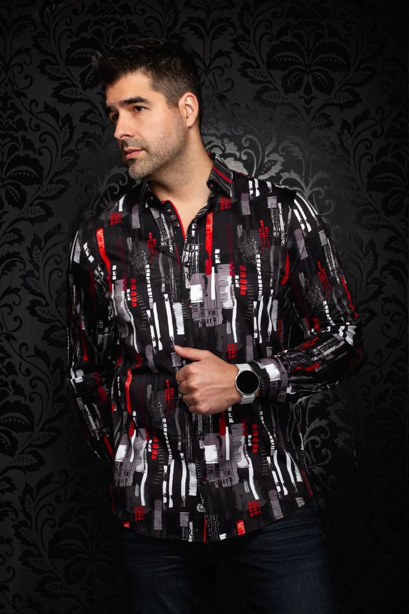 CHEMISE | BEAUMONT, Black Red