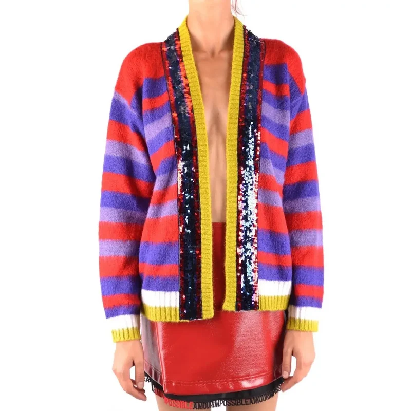 Pinko Cardigan rayé en mohair multicolore pour femme