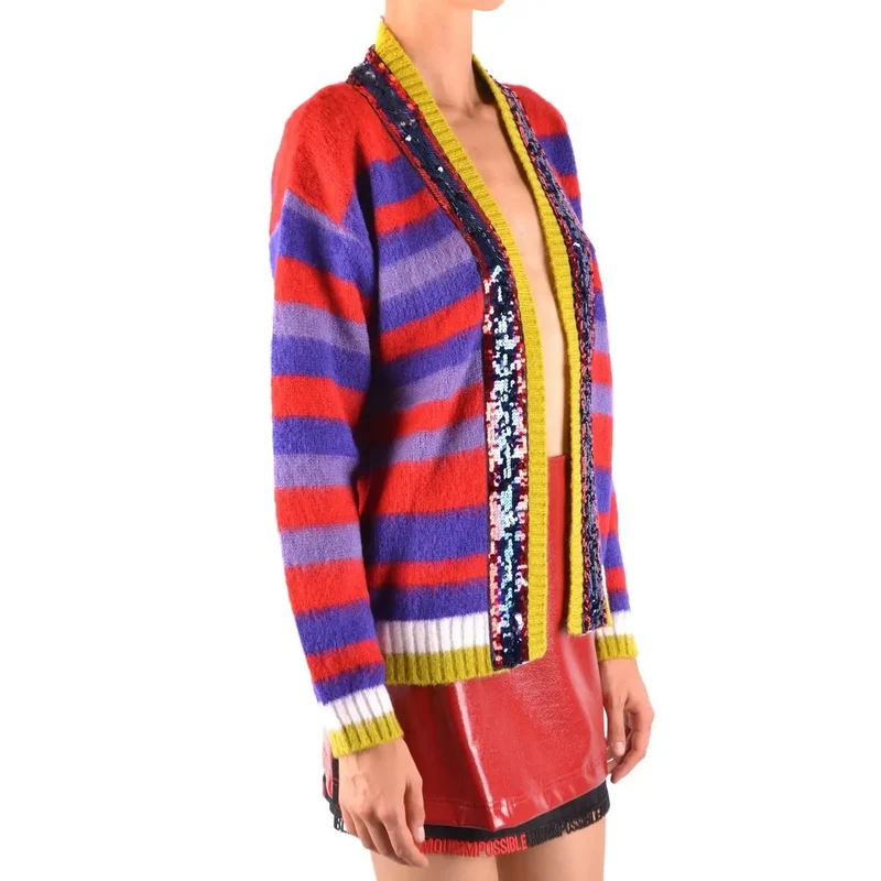 Pinko Cardigan rayé en mohair multicolore pour femme