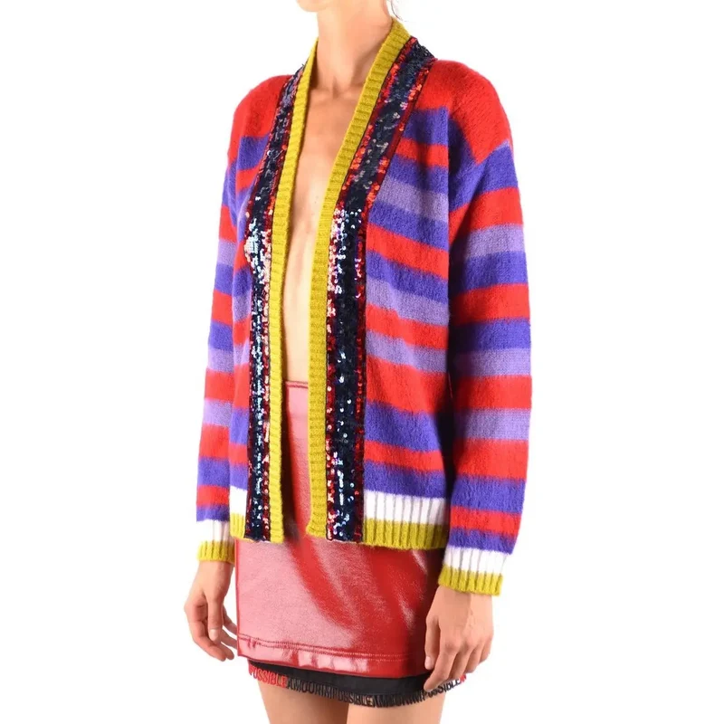 Pinko Cardigan rayé en mohair multicolore pour femme