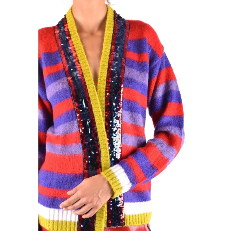 Pinko Cardigan rayé en mohair multicolore pour femme