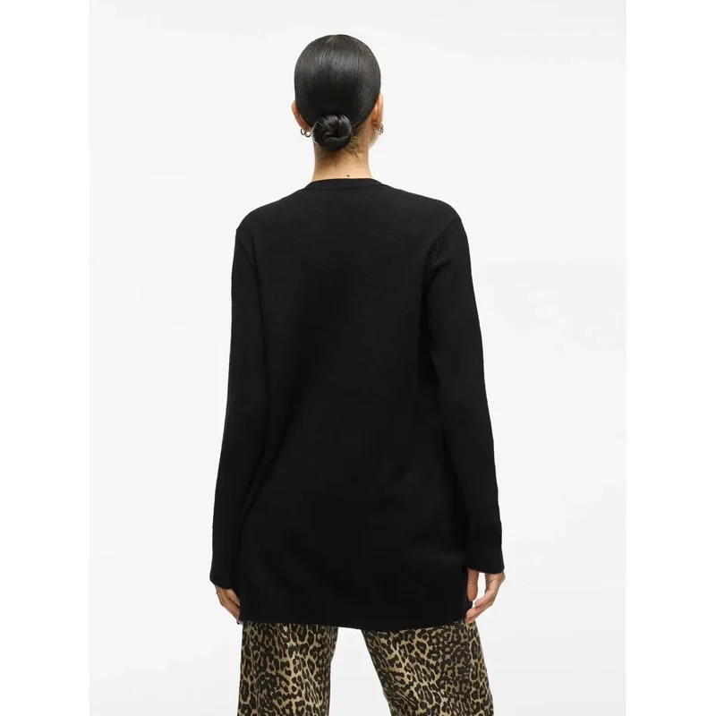 Gilet noir Vila pour femme, en viscose mélangée, avec nuisette