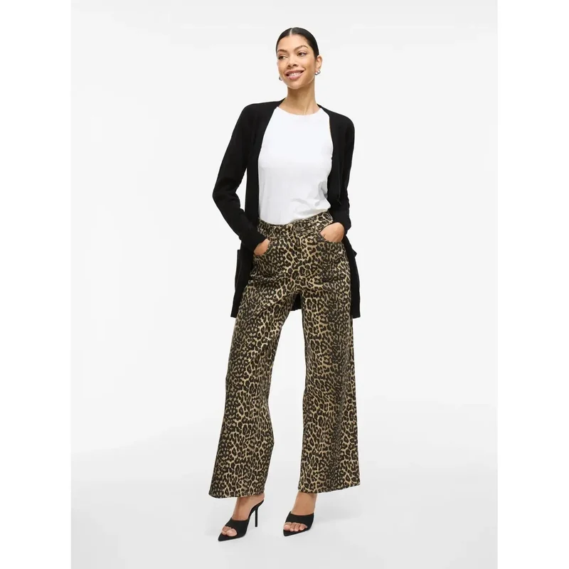 Gilet noir Vila pour femme, en viscose mélangée, avec nuisette