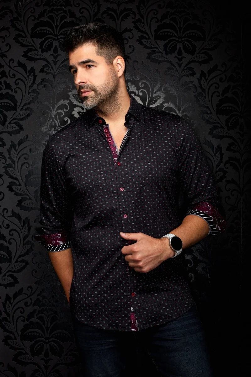 CHEMISE | PALERMO, Black Red