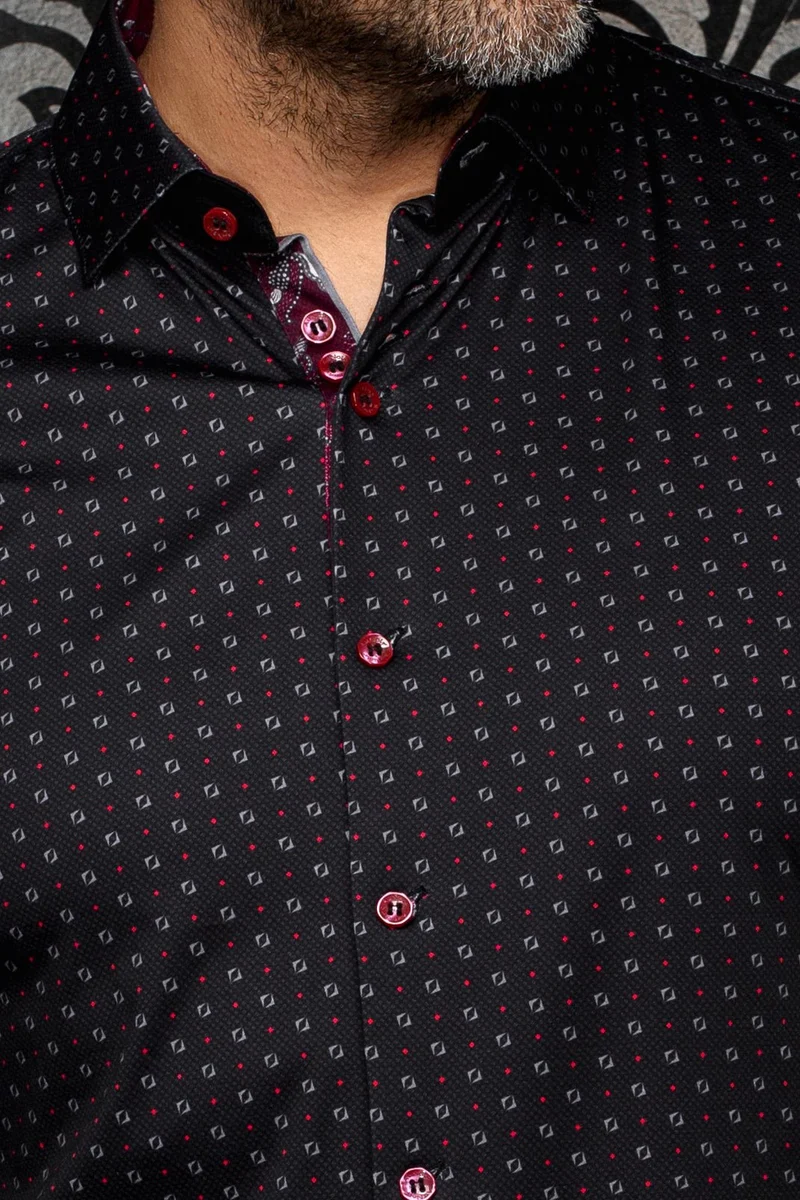 CHEMISE | PALERMO, Black Red