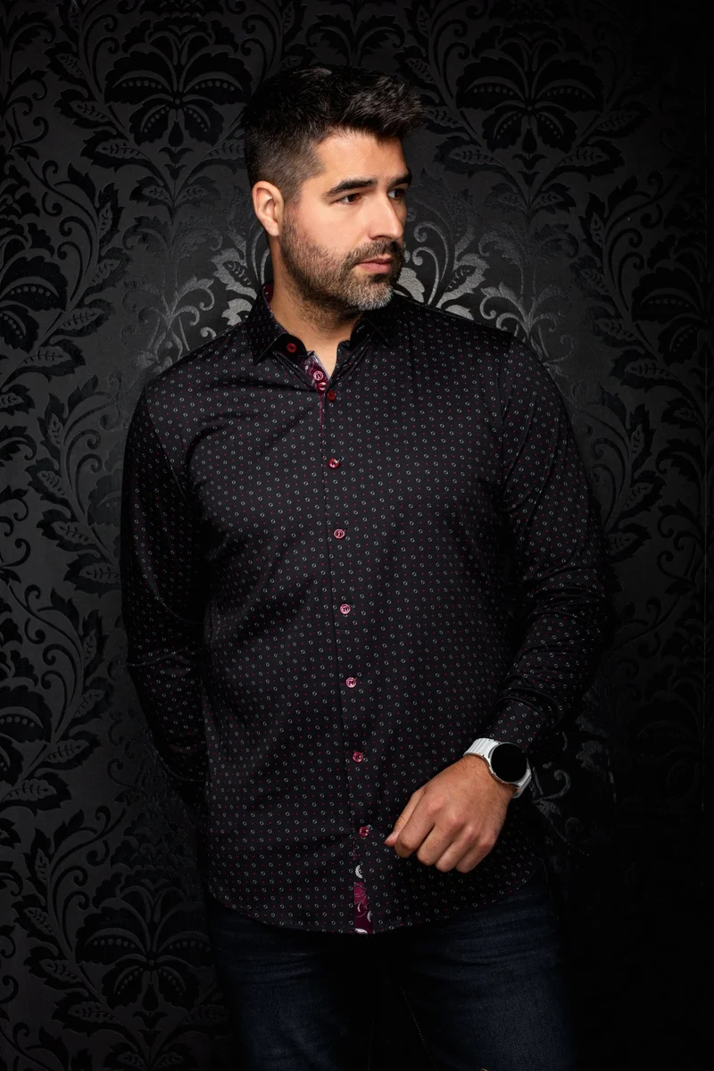 CHEMISE | PALERMO, Black Red