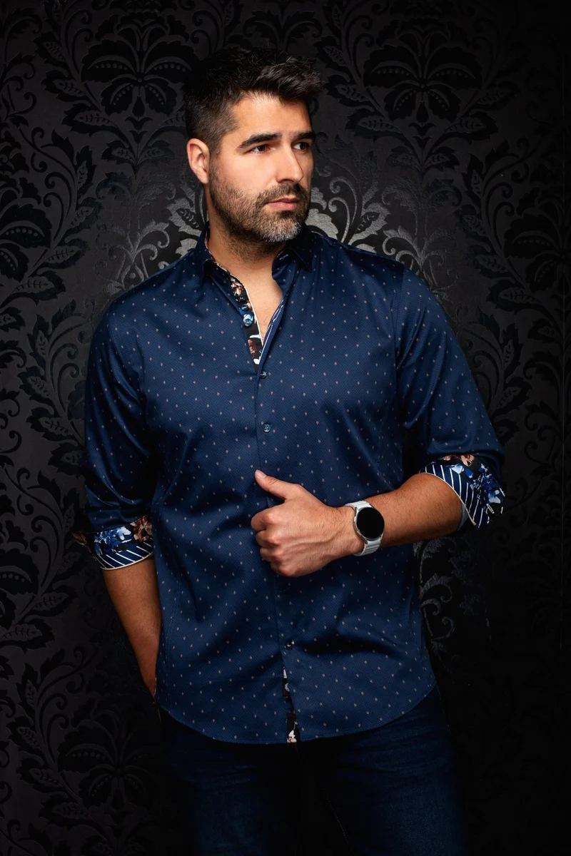 CHEMISE | JAMERSON, Navy Tobacco