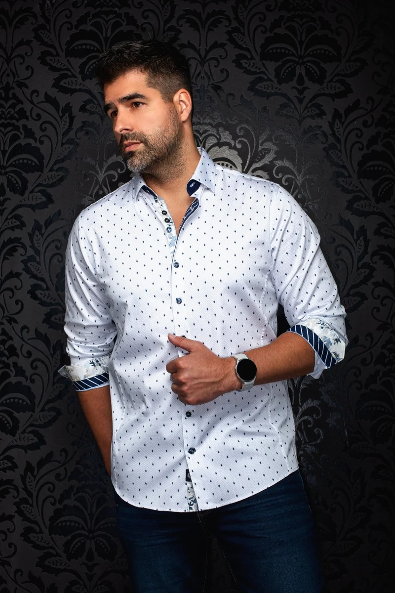 CHEMISE | JAMERSON, White Light Blue
